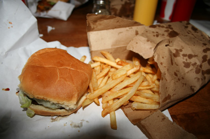 burger and french fries burger and french fries